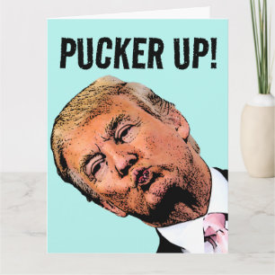 DONALD TRUMP KISS GIANT BIRTHDAY CARDS KAART