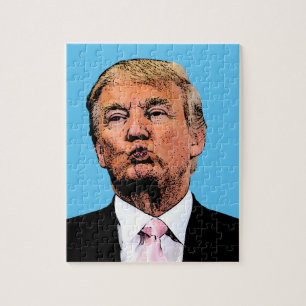 DONALD TRUMP KISS JIGSAW PUZZLE LEGPUZZEL