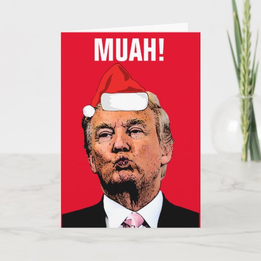 DONALD TRUMP KISS "MUAH !" CARTES DE NOËL (Devant)