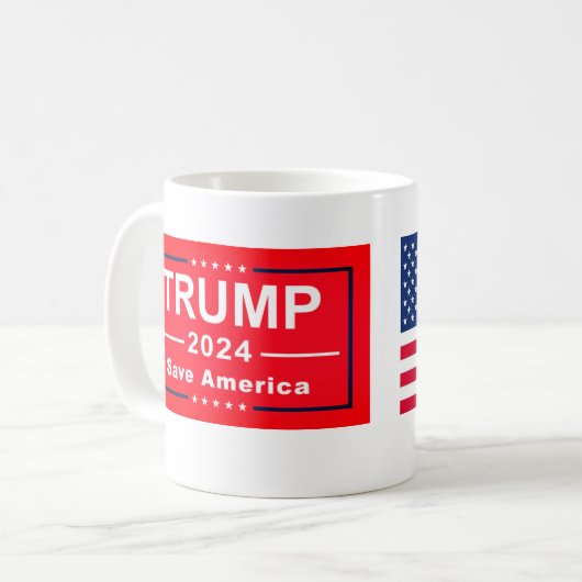 Donald Trump koffiebeker MOK MAGA (Voorkant links)