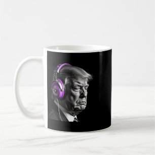 Donald Trump Koptelefoon Grappig President Dj Kuns Koffiemok