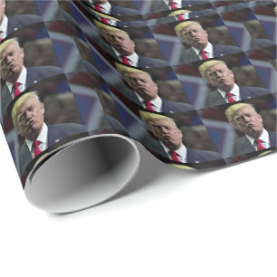 DONALD TRUMP KUS KERST-PAKPAPIER CADEAUPAPIER