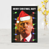 DONALD TRUMP KUST KERSTKAARTEN KAART (Gele Bloem)