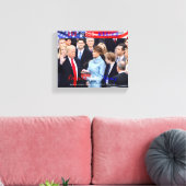 Donald Trump legt eed af van Kantoor POTUS Canvas Afdruk (Insitu (Woonkamer))