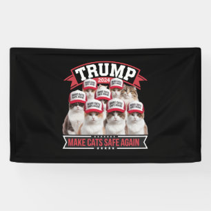 Donald Trump Maak Katten Veilig Tegen 2024 Debat  Spandoek