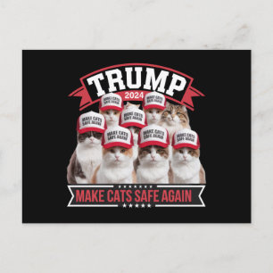 Donald Trump Maakt Katten Veilig 2024 Debat  Briefkaart