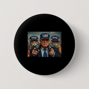 Donald Trump Maakt Katten Veilig Tegen Rode Hoed 2 Ronde Button 5,7 Cm