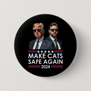 Donald Trump maakt katten weer veilig 2024 debat g Ronde Button 5,7 Cm