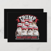 Donald Trump maakt katten weer veilig in 2024 Briefkaart (Voorkant / Achterkant)