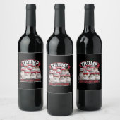 Donald Trump maakt katten weer veilig in 2024 Wijn Etiket (Flessen)