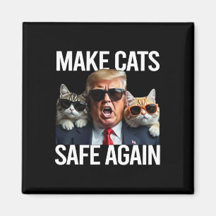 Donald Trump maakt katten weer veilig Rode Pet 202 Magneet