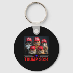 Donald Trump maakt katten weer veilig Rode Pet 202 Sleutelhanger