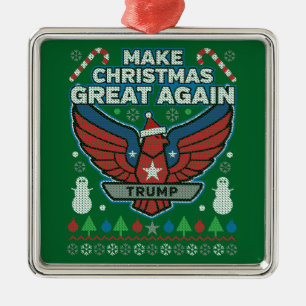 Donald Trump maakt kerst weer geweldig Metalen Ornament