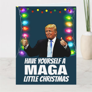 DONALD TRUMP MAGA PETITE carte de voeux de Noël