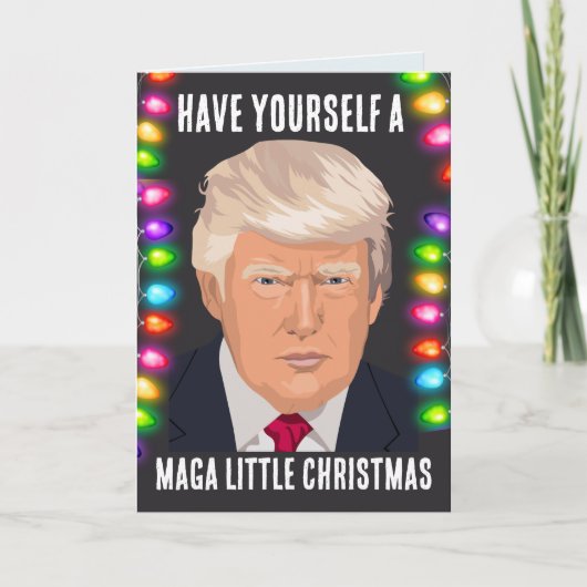 DONALD TRUMP MAGA PETITES cartes de Noël (Devant)