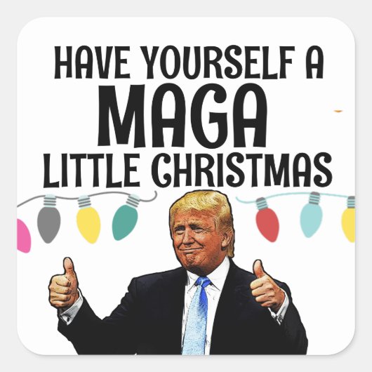 DONALD TRUMP MAGA PETITES STICKERS DE NOËL (Devant)