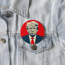 Donald Trump MAGA Red & Navy Car Magent Ronde Button 7,6 Cm