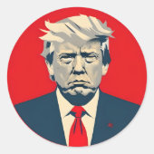 Donald Trump MAGA Red & Navy Sticker (Voorkant)