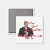 Donald TRUMP Magnet Carré 2016 (Recto/Verso)