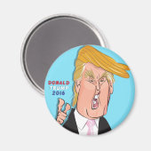 Donald Trump - Magnet de dessin animé (Recto/Verso)
