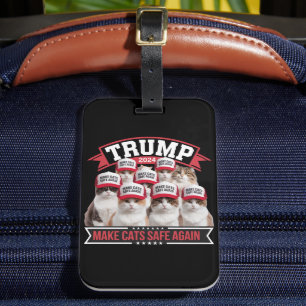 Donald Trump Make Cats Safe Again 2024 Debat Bagagelabel
