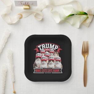 Donald Trump Make Cats Safe Again 2024 Debat Papieren Bordje