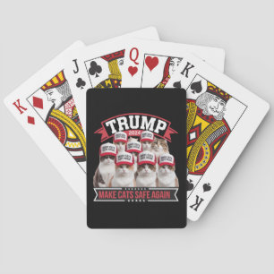 Donald Trump Make Cats Safe Again 2024 Debat Pokerkaarten