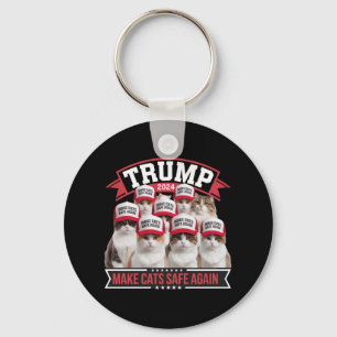 Donald Trump Make Cats Safe Again 2024 Debat  Sleutelhanger