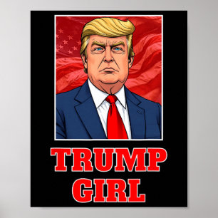 Donald Trump Meisje Grappig Groot Amerika Presiden Poster