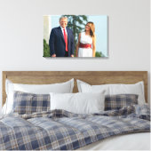 Donald Trump & Melania 4 juli 2020 Canvas Afdruk (Insitu (Slaapkamer))