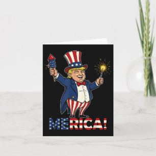 Donald Trump Merica op 4 juli vuurwerk Patrioti Kaart