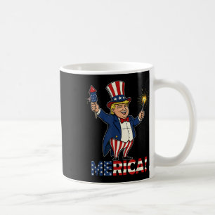 Donald Trump Merica op 4 juli vuurwerk Patrioti Koffiemok