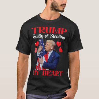 Donald Trump met Amerikaanse vlag Trump schuldig a T-shirt