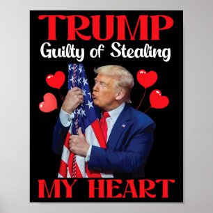 Donald Trump Met Amerikaanse Vlag Trump Schuldige Poster