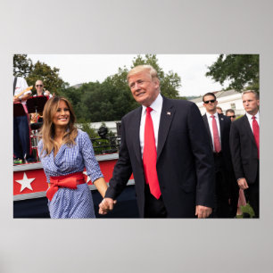 Donald Trump met First Lady Melania Poster