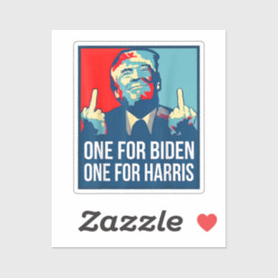 Donald Trump Middle Finger Biden Harris America Re Sticker