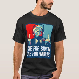 Donald Trump Middle Finger Biden Harris America Re T-shirt