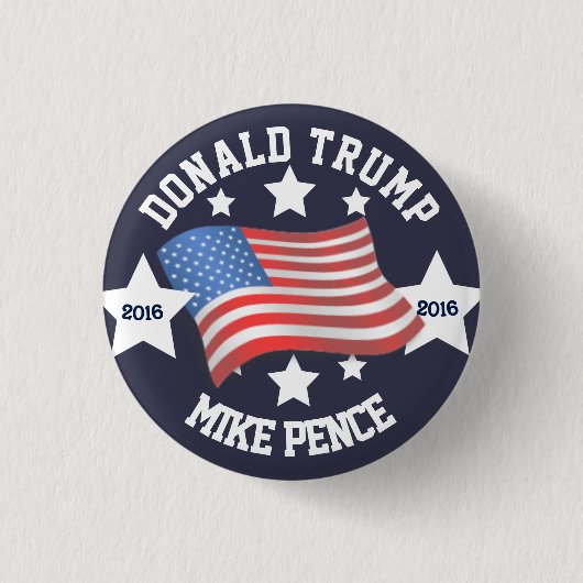 Donald Trump/Mike Pence Ronde Button 3,2 Cm (Voorkant)