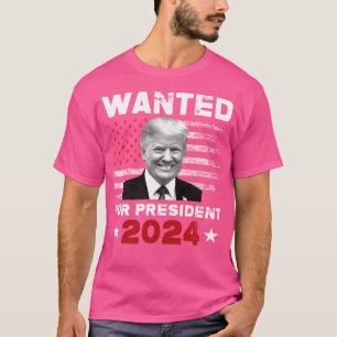 Donald Trump Mok Shot gezocht voor US President 20 T-shirt