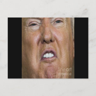 Donald Trump Mouth Teeth Biting Briefkaart