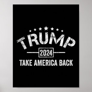 Donald Trump Neemt Amerika Op 4 Juli Verkiezingen Poster