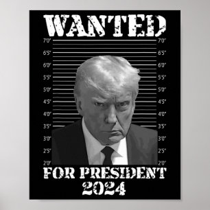 Donald Trump niet schuldig Mok Shot 2024 gezocht v Poster