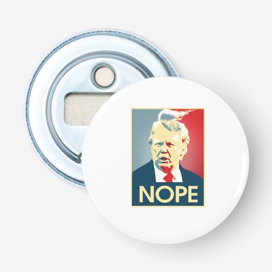Donald Trump NOPE — Anti-Trump 2016 - Button Flesopener (Voorkant)