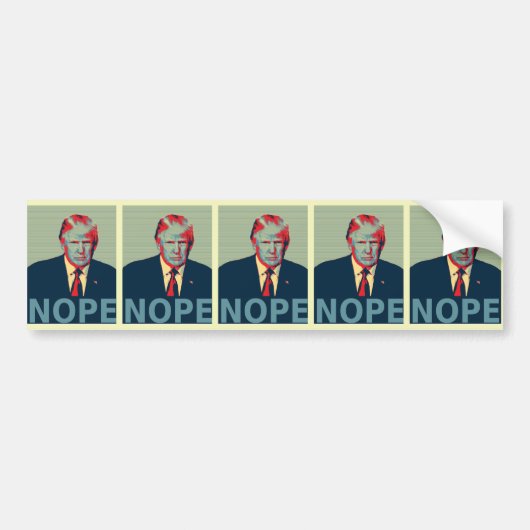 Donald Trump Nope Election Loser Bumpersticker (Voorkant)