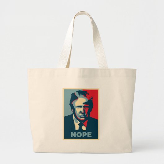 donald trump nope grote tote bag (Voorkant)