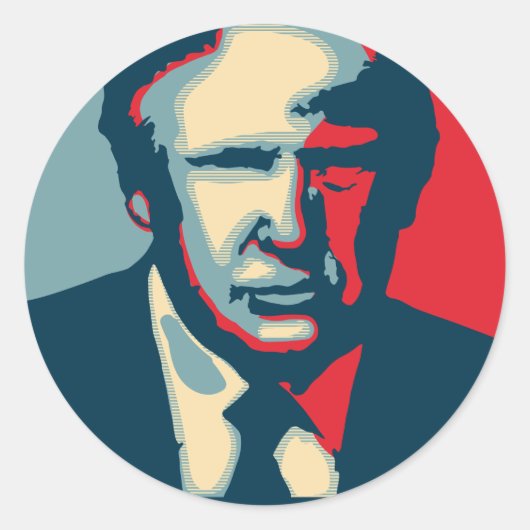 donald trump nope ronde sticker (Voorkant)