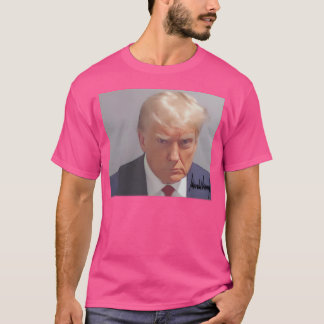 Donald Trump ondertekende Mugshot Design - vet en  T-shirt
