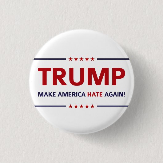 Donald Trump Parody Ronde Button 3,2 Cm (Voorkant)