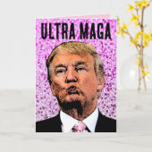 DONALD TRUMP PARTIES SCINTILLANT CARTE DE SALUT D' (Fleur jaune)