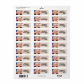 DONALD TRUMP PATRIOTIC FLAG Return Address Labels (Full Sheet)